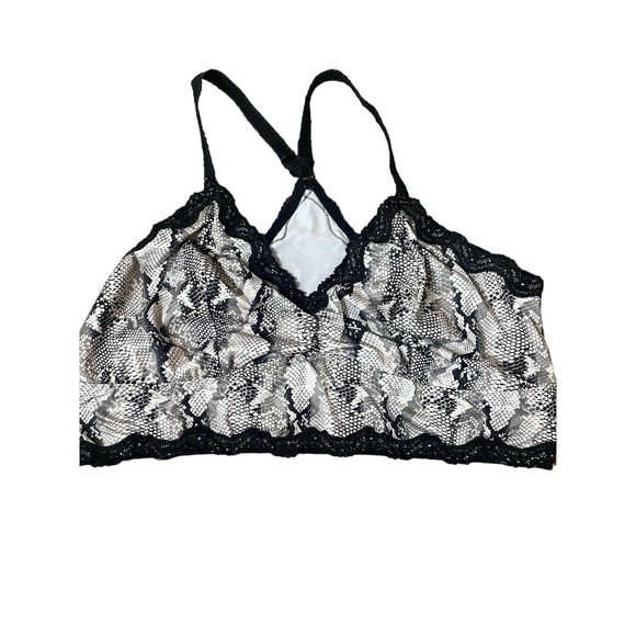 Torrid Curve bra - bralette snake print lace trim unpadded 3XL plus size - Picture 1 of 5